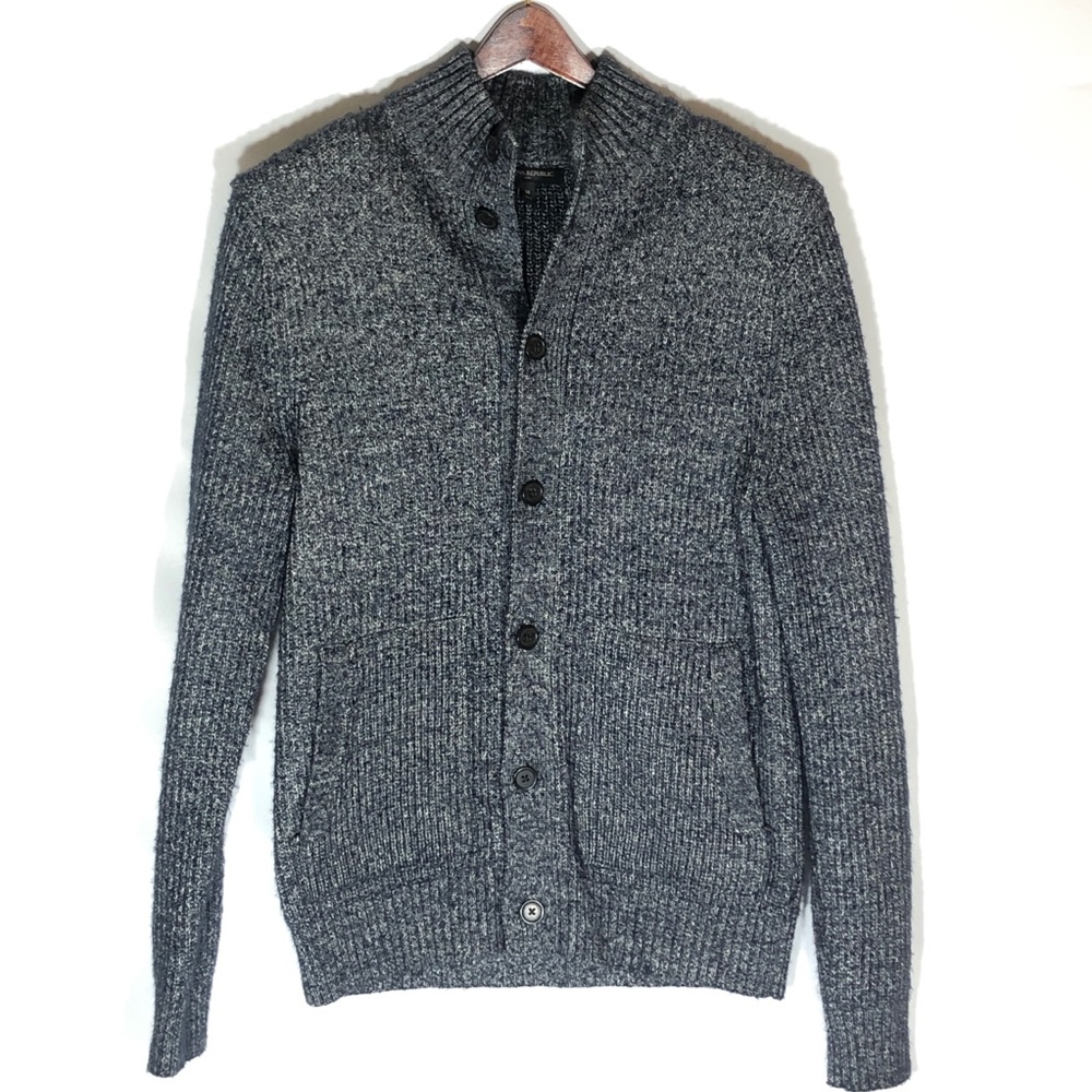 Banana Republic Men’s Cardigan Sweater Gray  M